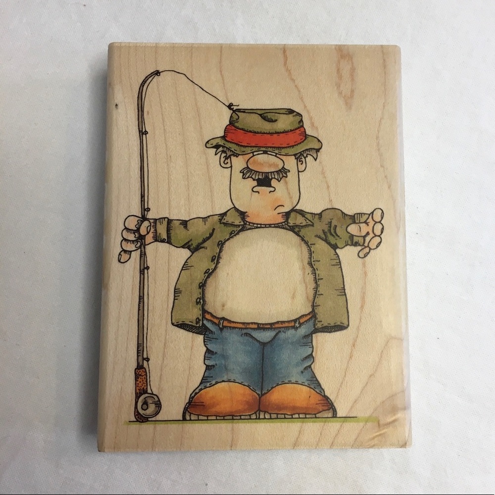Whipper Snapper Designs Snagged Fisherman Stamp